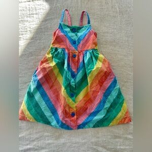 Hanna Andersson Striped Poplin Midi Dress